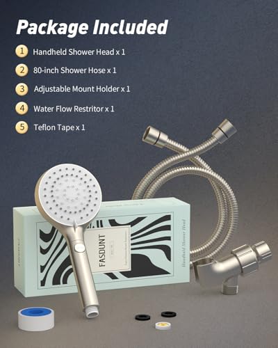 High Pressure Handheld Shower Head with Hose