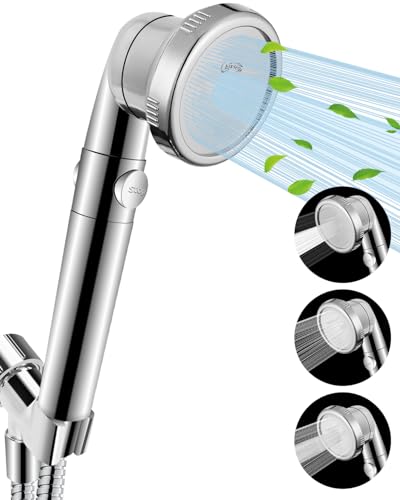 Filtered Shower Head for Hard Water with Stop