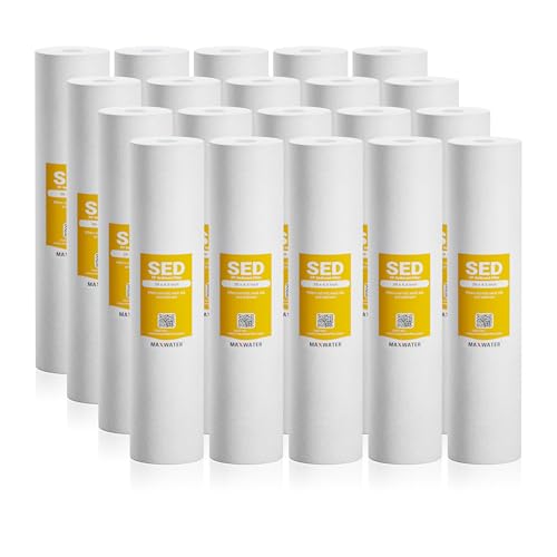 5 Micron 20 x 4.5 Sediment Filter 20 inch Whole House BB Water Filtration System Replacement Cartridge Compatible with DGD (20 Count)