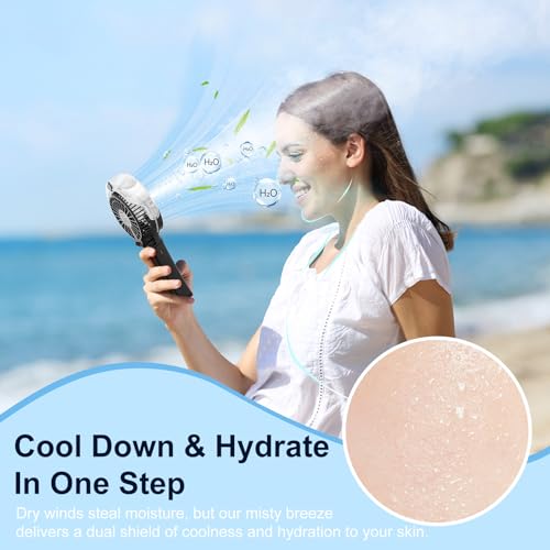 Upgraded Handheld Misting Fan