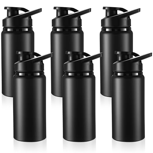 6 Pack Aluminum Water Bottle Bulk Reusable Water Bottle (6 Count)
