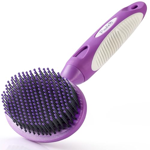 Round Bristle Pet Brush for Dogs and Cats