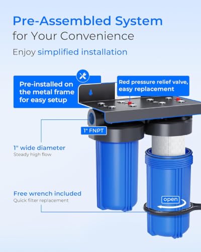 WHF21 PBL Whole House Water Filter System for Well Water