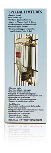 Glass Tube Water Bottle for Birds