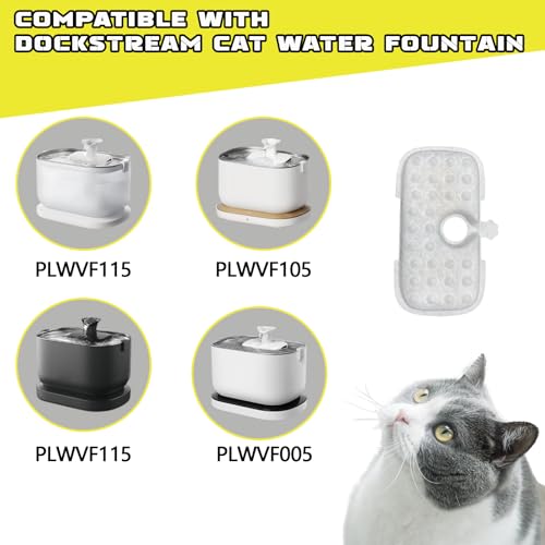 24Packs Cat Water Fountain Filter Replacement Compatible with PETLIBRO