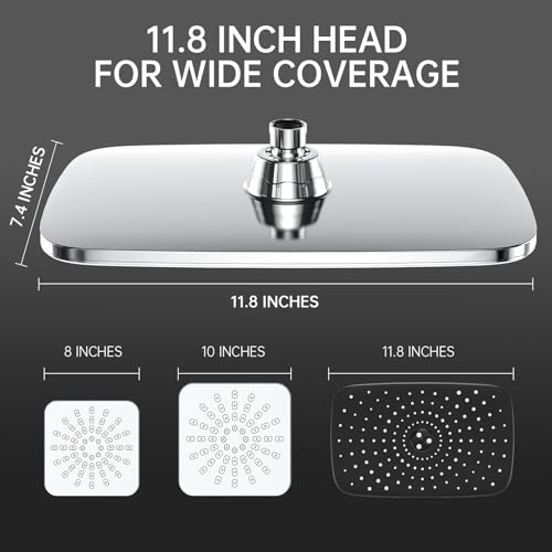 11.8“ Rain Shower Head with Handheld