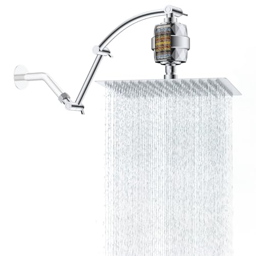 12'' Filtered Rain Shower Head with 16'' Extension Arm