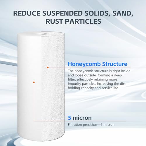 Whole House 5 Micron 10" x 4.5" Sediment Filter Cartridge (2 Count)