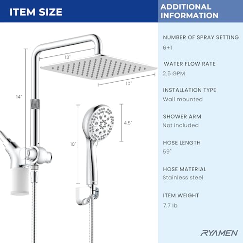 Upgraded Dual Shower Heads Combo