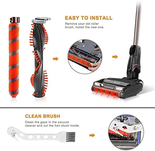 HEPA Filter &Foam Felt Filter Set + Roller Brush Replacement for Shark NV800 NV800W NV801 NV801Q NV803 UV810 HV380 HV381 HV382 Vacuum Cleaner Replacement Parts Brush Roll - AquaVibe