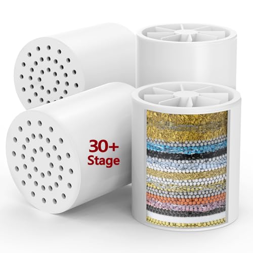 4 Pack 33 Stage Universal Shower Filter Replacement Cartridge (4 Count)
