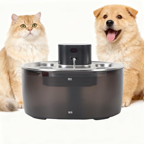 Pumpless Cat Water Fountain Stainless Steel