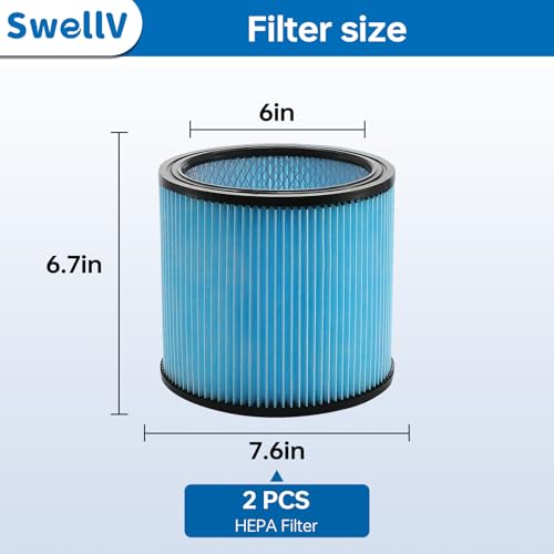 90304 Vacuum Filter Replacement Filter for Shop (2 Count)
