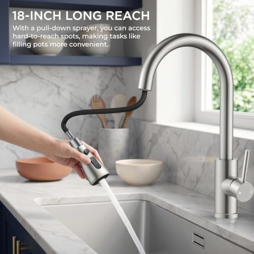 Touch Activated Kitchen Faucets Pull Down Sprayer