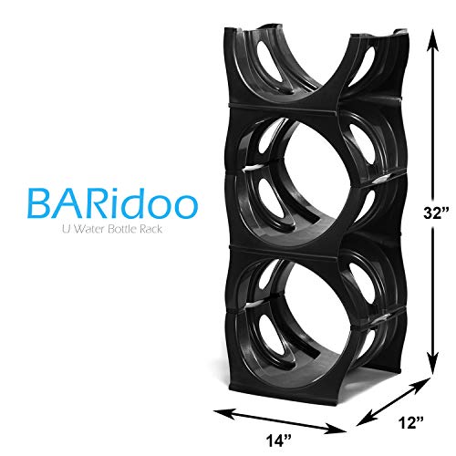Stackable Water Bottle Storage Rack Best Water Jugs 5 Gallon Organizer. Jug Holder for Kitchen