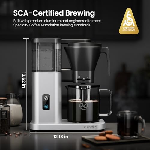 SCA Certified 8 Cup Drip Coffee Maker