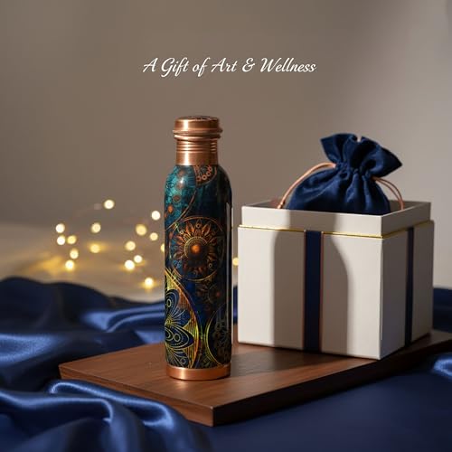 Pure Printed Copper Water Bottle