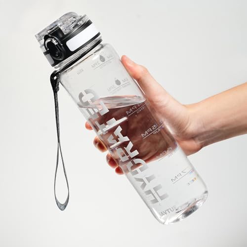 Water Bottle 32 oz Motivational Time Marker Tritan Bottle