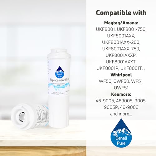 2 Pack Replacement for KitchenAid KFCS22EVMS3 Refrigerator Water Filter (2 Count)