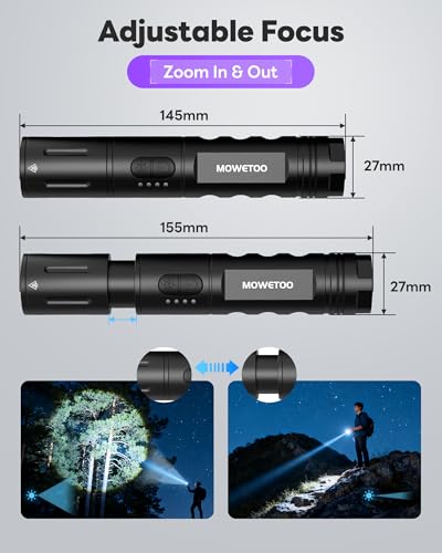 2 Pack UV Flashlight 395nm Rechargeable (2 Count)