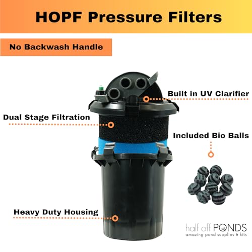 1000 Gal Pressure Filter with 7W UV Clarifier