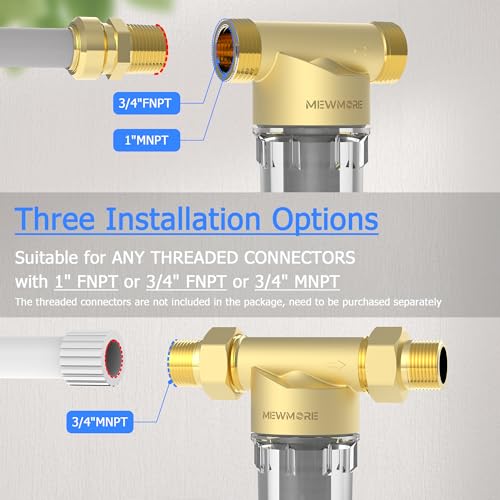 WHC40 Whole House Spin Down Sediment Filter with 1"MNPT & 3