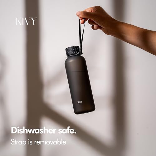 Slim Water Bottle 22oz [Lightweight & Shatterproof] Leak Proof Bottle for Women & Men