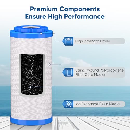 10"×4.5" String Wound Sediment Filter Compound With Iron Reducing Filter