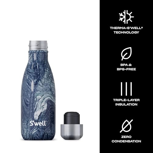 Azurite Marble Water Bottle