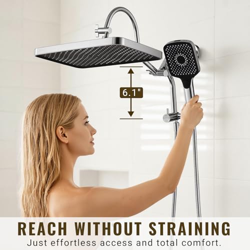 13 Inch Rainfall Shower Head with Handheld Combo