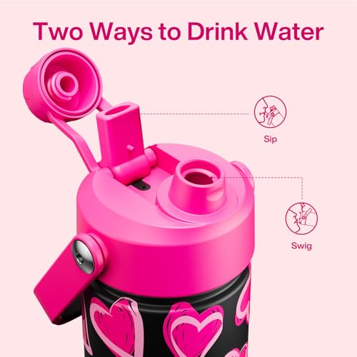 Insulated Water Bottle with Straw Stainless Steel Water Bottle