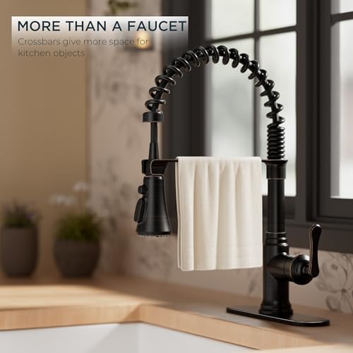 Rustic Kitchen Faucet with Pull Down Sprayer