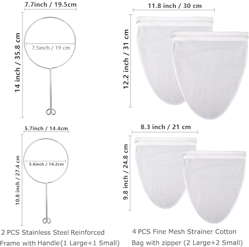 Ultra Fine Mesh Strainer Bags (4 Count)