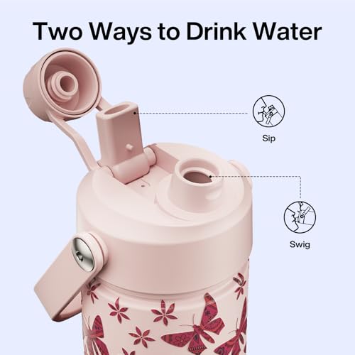 Insulated Water Bottle with Straw Stainless Steel Water Bottle