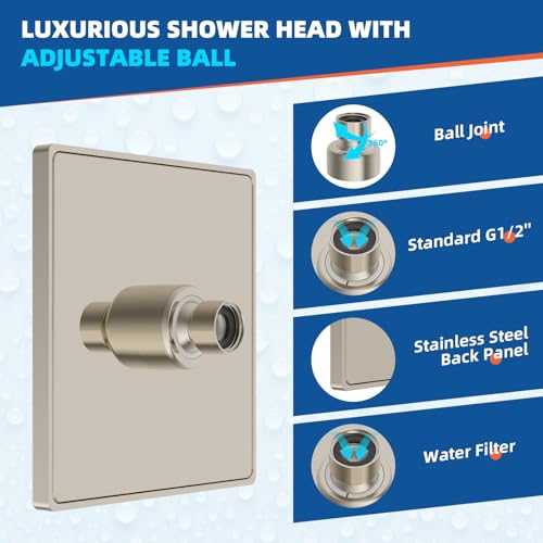 cUPC Certified Thickness Metal 6'' Rain Shower Head