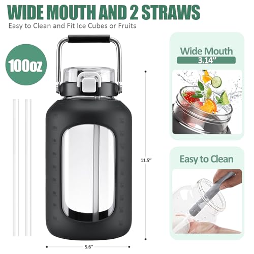 Large Glass Water Bottle