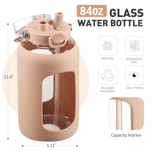 84oz Glass Water Bottle
