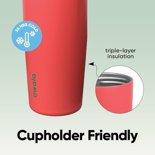 FreeSip Sway Stainless Steel Water Bottle 40 oz Strawberry Fields