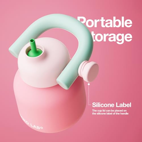 Water Bottle with Straw and Carry Handle 33oz