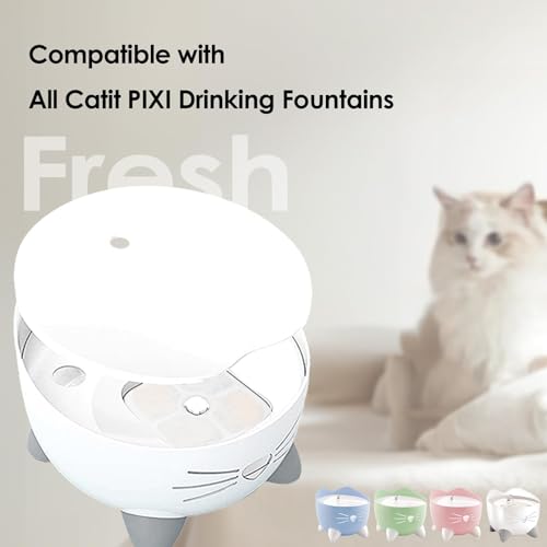 24 Pack Cat Water Fountain Filter Compatible With Cat Pixi Water Fountain Filter Replacement Triple Action Water Filter (24 Count)