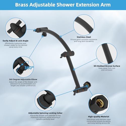 10'' Rain Shower Head with 16'' Extension Arm