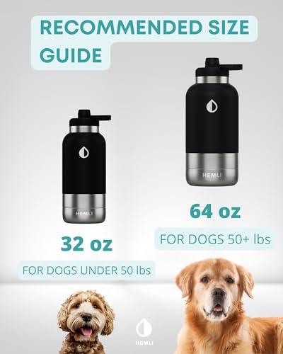 32 oz. Portable Dog Water Bottle and Bowl for Walking