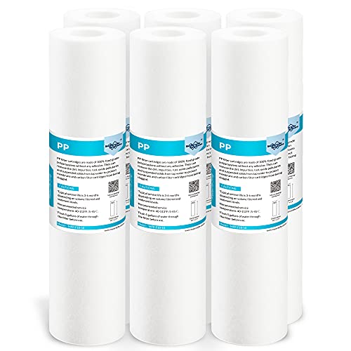 10 Micron 10"x2.5" Polypropylene Sediment Water Filter (6 Count)