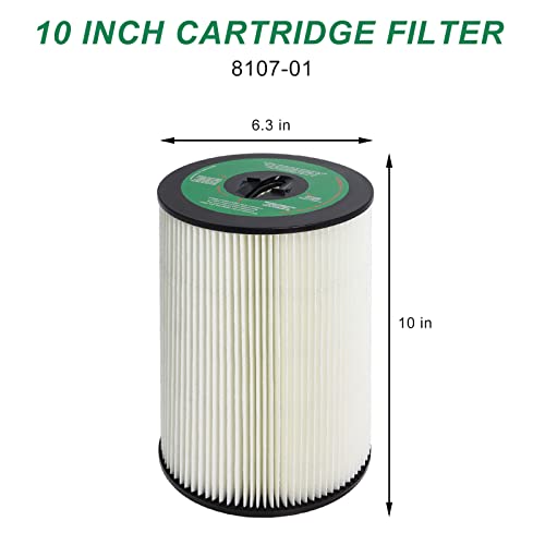 8107 01 Central Vacuum Cleaner Filter Replacement Compatible with Dirt Devil