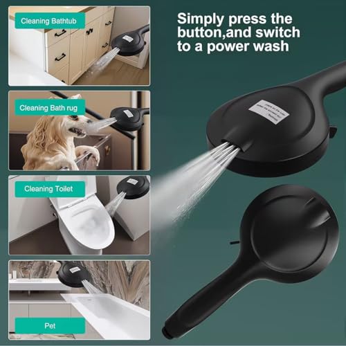 Matte Black Filtered Handheld Shower Head