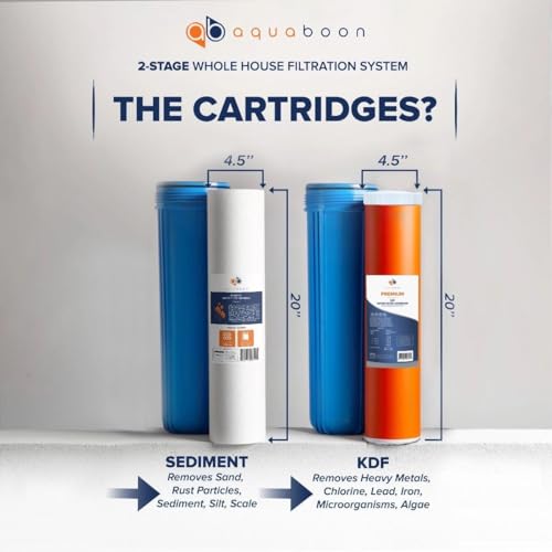 2 Stage Whole House Water Filtration System with 20" Sediment (2 Count)