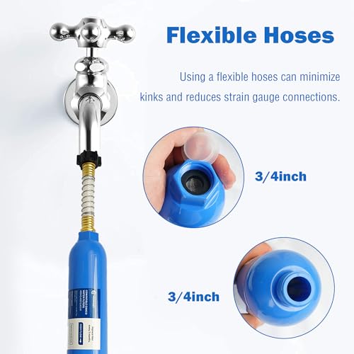 2 Pack RV Inline Water Filter with 2 Flexible Hose Protector (2 Count)