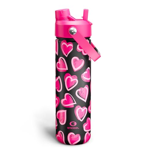 Insulated Water Bottle with Straw Stainless Steel Water Bottle