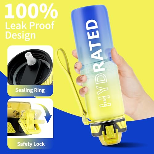 Water Bottle with Straw