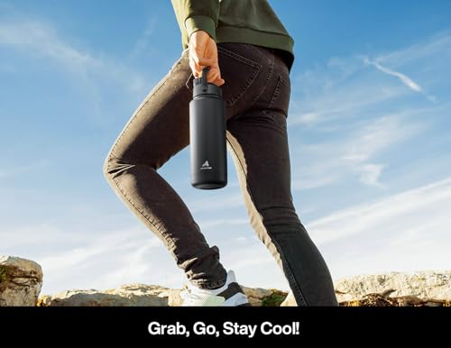 40 oz Insulated Water Bottle with 2